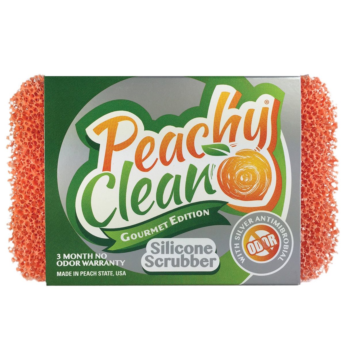 Peachy Clean Silicone Dish Scrubber, product photo