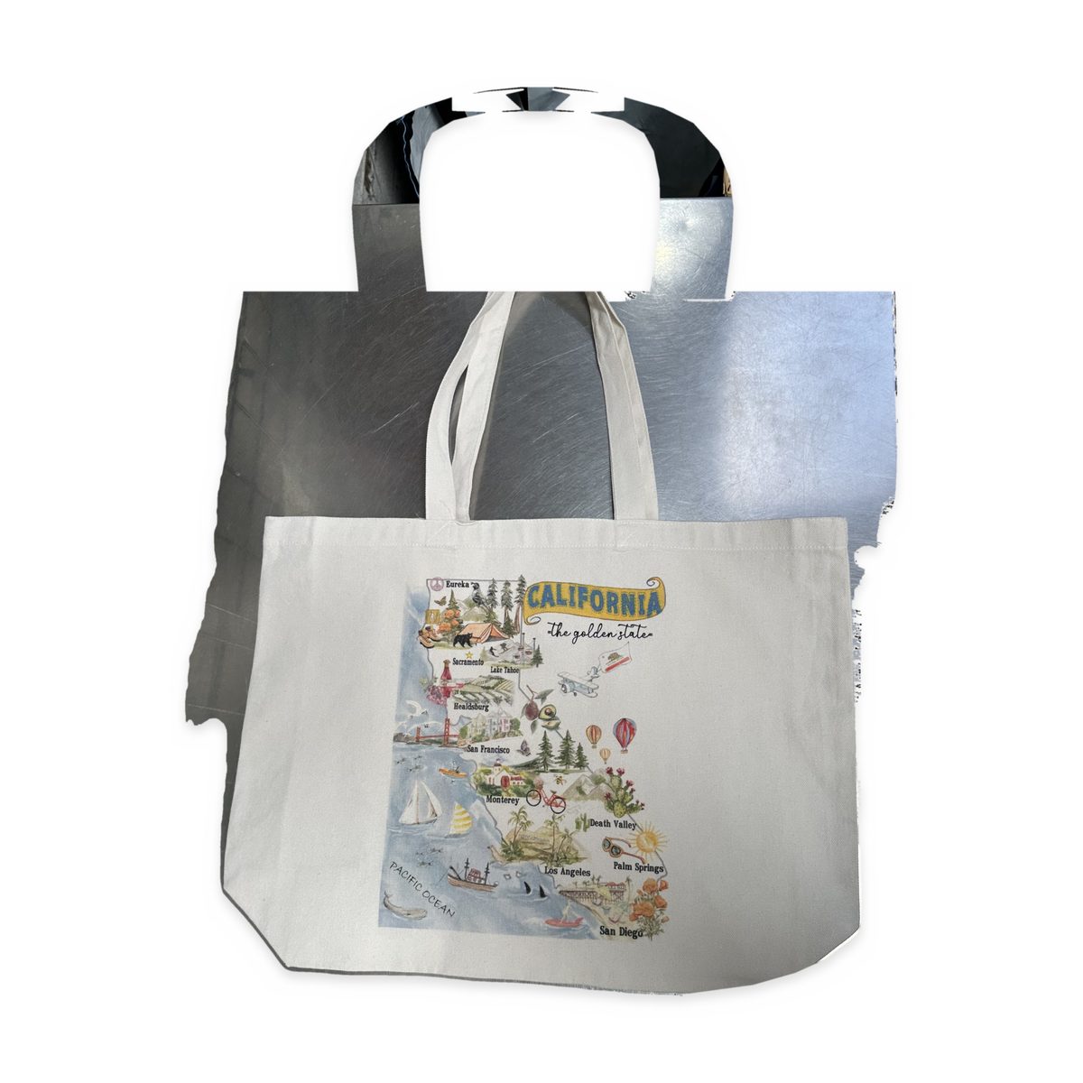 Healdsburg California Map Tote Bag, product photo 2