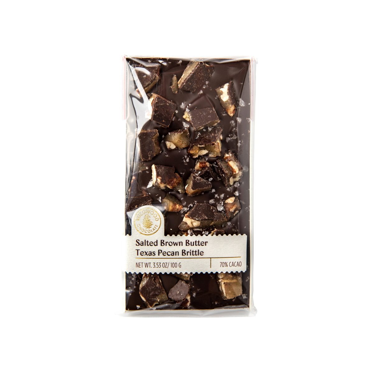 Wildwood Chocolate Salted Brown Butter Texas Pecan Brittle Bar, product photo 2